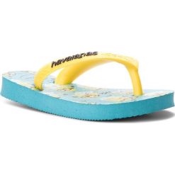 Japonki HAVAIANAS - Minions H41331670031 Azul. Żółte sandały dziewczęce Havaianas, z tworzywa sztucznego, bez zapięcia. W wyprzedaży za 39,00 zł.
