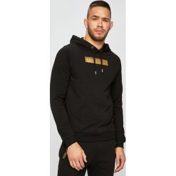 Versace Jeans - Bluza. Czarne bluzy męskie Versace Jeans, xxl, z nadrukiem, z elastanu, z kapturem, bez rękawów, z kapturem. W wyprzedaży za 569,90 zł.