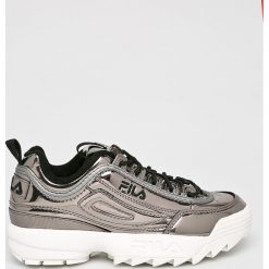 Fila - Buty Disruptor M Low. Szare buty sportowe damskie Fila, bez wzorów, ze skóry, sportowe. W wyprzedaży za 319,90 zł.