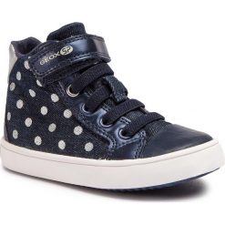 Trampki GEOX - J Gisli G. A J924NA 0SBNF C0673 M Navy/Silver. Niebieskie trampki dziewczęce Geox, bez wzorów, z gumy, na rzepy. W wyprzedaży za 139,00 zł.