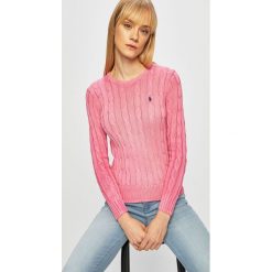 Polo Ralph Lauren - Sweter. Różowe swetry damskie Polo Ralph Lauren, s, bez wzorów, z bawełny, bez rękawów, bez kaptura. W wyprzedaży za 459,90 zł.