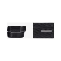 Calvin Klein Carbon Pasek Czarny. Czarne paski męskie Calvin Klein, w paski, ze skóry. Za 428,95 zł.