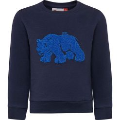 Bluza "Sirius 782" w kolorze granatowym. Niebieskie bluzy niemowlęce LEGO Wear, z aplikacjami, z materiału, bez rękawów, bez kaptura. W wyprzedaży za 62,95 zł.