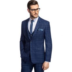 Marynarka MARCO GGNS900233. Niebieskie marynarki męskie Giacomo Conti, s, z napisami, z wełny. Za 1099,00 zł.