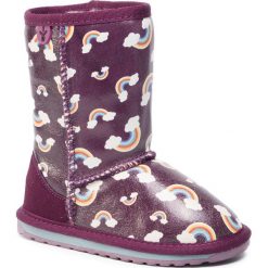 Buty EMU AUSTRALIA - Rainbow K12113 Plum. Fioletowe śniegowce dziewczęce EMU Australia, bez zapięcia. W wyprzedaży za 219,00 zł.