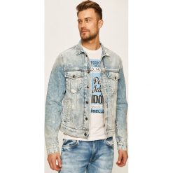 Pepe Jeans - Kurtka jeansowa Pinner Random. Niebieskie płaszcze męskie Pepe Jeans, s, bez wzorów, z bawełny, krótkie, bez kaptura. Za 519,90 zł.