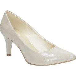 Szpilki casu 326. Brązowe czółenka damskie Casu, na co dzień, bez wzorów, ze skóry, eleganckie, bez obcasa, na obcasie, bez zapięcia. Za 219,99 zł.