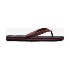 Quiksilver Molokai Japonki Niebieski Brązowy. Pomarańczowe klapki męskie Quiksilver, w paski, z materiału. Za 80,95 zł.