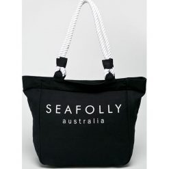 Seafolly - Torba plażowa Canvas Rope Tote. Brązowe torby plażowe Seafolly, z bawełny. Za 189,90 zł.