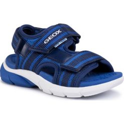 Sandały GEOX - J S.Flexyper B. B J929DB 01114 C0615 S Blue/Royal. Niebieskie sandały chłopięce Geox, ze skóry ekologicznej, bez zapięcia. W wyprzedaży za 189,00 zł.