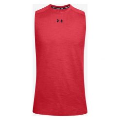 Under Armour Podkoszulek Czerwony. Czerwone podkoszulki męskie Under Armour, l, bez wzorów, z bawełny, bez kołnierzyka. Za 137,95 zł.