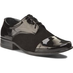 Półbuty TIM - 068 Czarny Lakier/Nubuk. Czarne buty chłopięce komunijne Tim, na sznurówki. Za 139,00 zł.