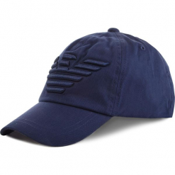 Czapka z daszkiem EMPORIO ARMANI - 404581 9P588 57235 Peacot Blue. Niebieskie czapki z daszkiem męskie Emporio Armani, z bawełny. Za 249,00 zł.