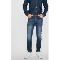 Jack & Jones - Jeansy Tim. Niebieskie rurki męskie Jack & Jones, z bawełny. W wyprzedaży za 129,90 zł.