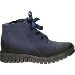 Botki - ZJ100T NAB BL. Szare botki damskie skórzane Venezia. Za 199,00 zł.