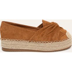 Answear - Espadryle Woman Key. Żółte espadryle damskie ANSWEAR, bez wzorów, z materiału, bez obcasa, na obcasie. Za 119,90 zł.