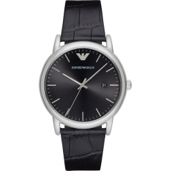 Zegarek EMPORIO ARMANI - Luigi AR2500 Black/Silver. Czarne zegarki męskie Emporio Armani. Za 850,00 zł.