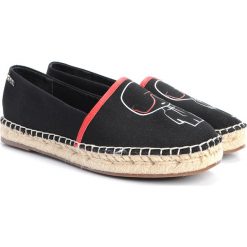 Karl Lagerfeld Espadryle "Kamini". Espadryle damskie KARL LAGERFELD, bez wzorów, z materiału, na wysokim obcasie. Za 439,00 zł.