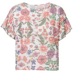 Desigual Bluzka Damska Ts Karina L Biały. Białe bluzki damskie Desigual, na co dzień, l, bez wzorów, z materiału, bez kołnierzyka, bez rękawów. W wyprzedaży za 139,00 zł.