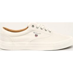 Gant - Tenisówki Sundale. Białe trampki męskie GANT, bez wzorów, ze skóry, na sznurówki. Za 349,90 zł.