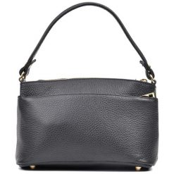 Torebki klasyczne damskie: Skórzana torebka w kolorze czarnym – (S)15 x (W)26 x (G)11 cm