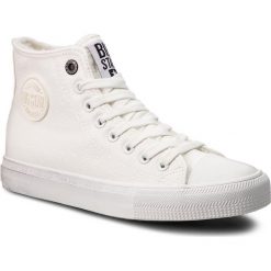 Trampki BIG STAR - BB274751 White. Białe półbuty damskie BIG STAR, na co dzień, bez wzorów, z gumy, retro, bez obcasa, na płaskiej podeszwie, bez zapięcia. Za 99,00 zł.