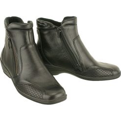 COMFORTABEL 990969 schwarz, botki damskie. Botki damskie Comfortabel, ze skóry, bez obcasa, na zamek. Za 339,90 zł.