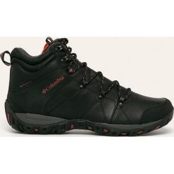 Columbia - Buty skórzane Peakfreak. Czarne buty trekkingowe męskie Columbia, ze skóry, na sznurówki, outdoorowe, omni-heat (columbia). W wyprzedaży za 399,90 zł.