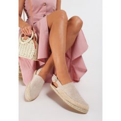 Beżowe Espadryle Hygana. Brązowe espadryle damskie Renee, bez wzorów, bez obcasa. Za 109,99 zł.