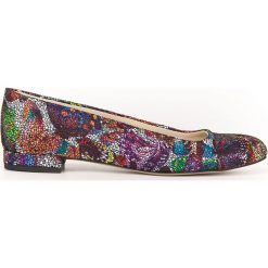 Kolorowe balerinki w szpic - skóra naturalna - model 050 - kolor motyl. Baleriny damskie Zapato, bez wzorów, ze skóry, bez obcasa. Za 299,00 zł.