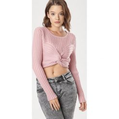 Różowy Sweter Maidise. Różowe swetry damskie Born2be, s, bez wzorów, bez rękawów, bez kaptura. Za 99,99 zł.