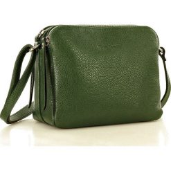 MARCO MAZZINI Torebka skórzana crossbody listonoszka dwie komory zielony forest. Zielone listonoszki damskie MAZZINI, na co dzień, w paski, ze skóry, bez dodatków. W wyprzedaży za 199,00 zł.