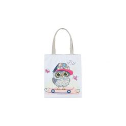 Torebka damska z printem, kolorowa na zakupy. Szare shopper bag damskie TXM, w kolorowe wzory. Za 15,99 zł.