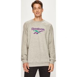 Reebok Classic - Bluza. Szare bluzy męskie s, z nadrukiem, z elastanu, z okrągłym kołnierzem. W wyprzedaży za 159,90 zł.