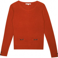 Sweter kaszmirowy w kolorze pomarańczowym. Brązowe swetry klasyczne damskie marki Ateliers de la Maille, z kaszmiru, z okrągłym kołnierzem. W wyprzedaży za 682,95 zł.