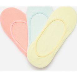 Kolorowe skarpetki balerinki z bawełną 3 pack - Pomarańczowy. Pomarańczowe skarpetki damskie Reserved, bez wzorów, z bawełny. Za 29,99 zł.
