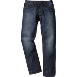 Dżinsy Regular Fit Straight bonprix ciemnoniebieski "used". Niebieskie jeansy męskie regular bonprix. Za 109,99 zł.