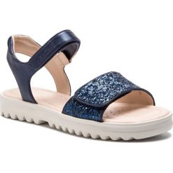 Sandały GEOX - J S. Coralie G. A J926EA 0EWNF C4002 D Navy. Niebieskie sandały dziewczęce Geox, ze skóry ekologicznej, bez zapięcia. Za 259,00 zł.