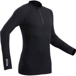 Koszulka narciarska BL 900 wool męska. Czarne koszulki męskie WED'ZE, m, bez wzorów, z elastanu, bez kołnierzyka, bez rękawów. Za 219,99 zł.