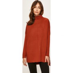 Answear - Sweter. Pomarańczowe swetry damskie ANSWEAR, s, bez wzorów, z dzianiny, bez rękawów, bez kaptura. W wyprzedaży za 69,90 zł.