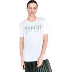 Replay Koszulka Biały. Białe koszulki damskie Replay, xs, z haftami, z bawełny. Za 257,95 zł.