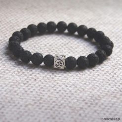 Męska bransoletka :: OM :: black lava. Czarne bransoletki męskie Pakamera, metalowe. Za 62,00 zł.