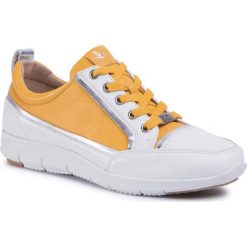 Sneakersy CAPRICE - 9-23753-24 White Comb 197. Żółte półbuty damskie Caprice, bez wzorów, ze skóry, bez obcasa, na płaskiej podeszwie, bez zapięcia. Za 299,00 zł.