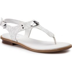 Sandały MICHAEL MICHAEL KORS - Plate Thong 40R7PLFA1B Bright Wht. Białe klapki damskie MICHAEL Michael Kors, bez wzorów, ze skóry ekologicznej, bez obcasa, na obcasie. Za 489,00 zł.