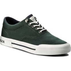Trampki męskie: Tenisówki TOMMY HILFIGER – Heritage Textile Sneaker FM0FM01353 Jungle Green 300