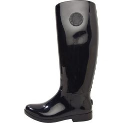 Emporio Armani Kalosze navy. Niebieskie buty zimowe damskie Emporio Armani, z materiału. Za 589,00 zł.