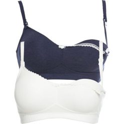Biustonosz do karmienia piersią (2 szt.) bonprix niebieski melanż + ecru melanż. Niebieskie biustonosze ciążowe bonprix, z bawełny. Za 75,98 zł.