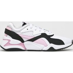 Puma - Buty Nova 90 s Bloc. Czarne buty sportowe damskie Puma, bez wzorów, ze skóry, sportowe. W wyprzedaży za 269,90 zł.