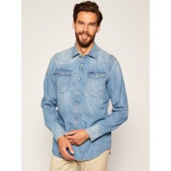 Koszula G-Star Raw 3301 D12697-D013-071. Niebieskie koszule męskie G-Star RAW, m, bez wzorów, z bawełny, retro, bez kołnierzyka, bez rękawów. Za 369,00 zł.