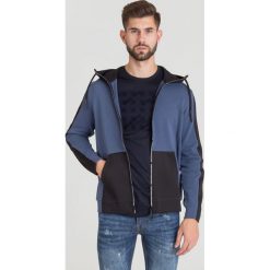 BLUZA ARMANI EXCHANGE. Niebieskie bluzy męskie xxl, z bawełny, z kapturem. Za 319,50 zł.
